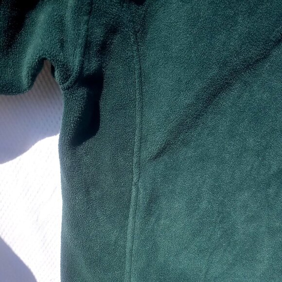 North End Men's Sweater Medium Hunter Green 1/4 Zip Fleece Pullover Orange Bolt - Picture 6 of 13
